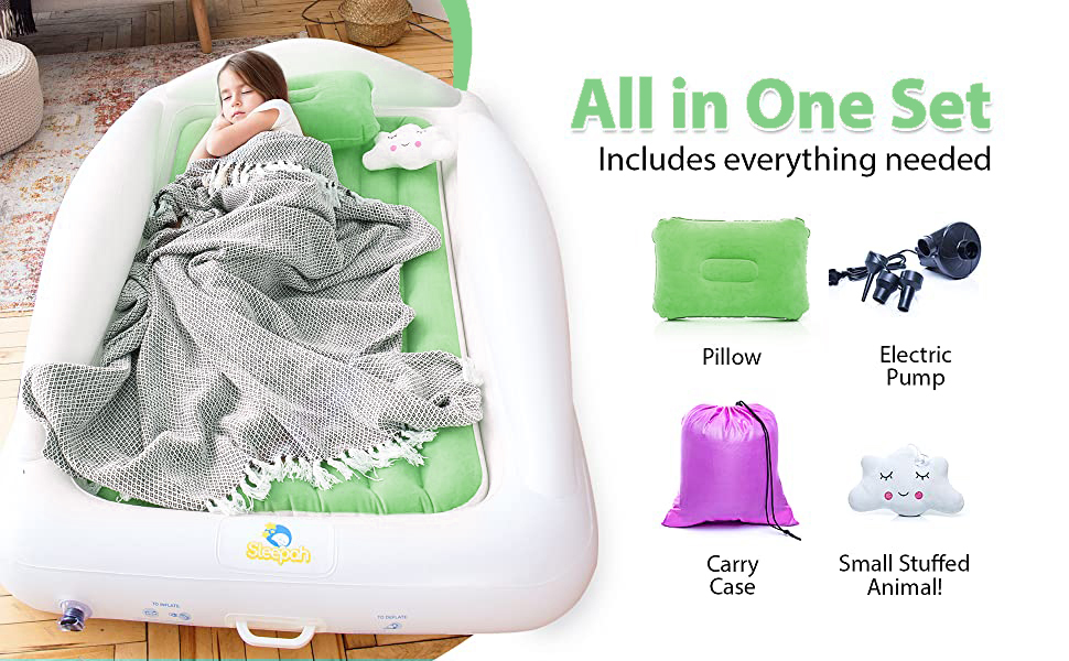 Sleepah Inflatable Toddler Travel Bed Portable Kids Air