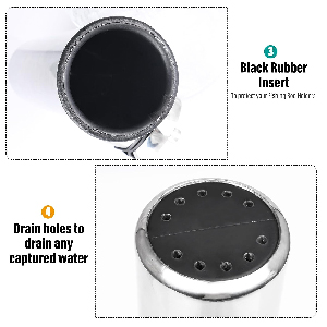 NovelBee 2pcs Stainless Steel Clamp on Fishing Rod Holders with Rubber Insert for Rails 7/8" to 1"