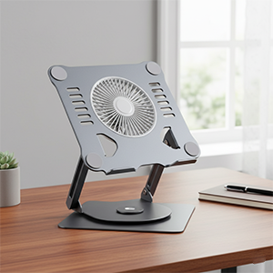 Z17 Portable Laptop Stand, Ergonomic Adjustable Alloy Laptop Riser, Foldable Stand, Height Adjustable, Anti-Slip Design, Lightweight, Ideal for Work, Study, and Travel 9 SPN-MX9E8