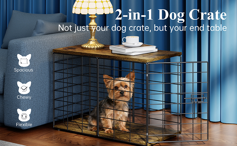 Not just your dog cate,but your dog crate end table