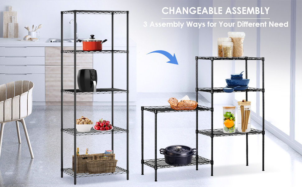 ShelF Tech System スチールラック 5段 H195W121D46 ShelF Tech System スチールラック 5段 H195W121D46 Amazon.com