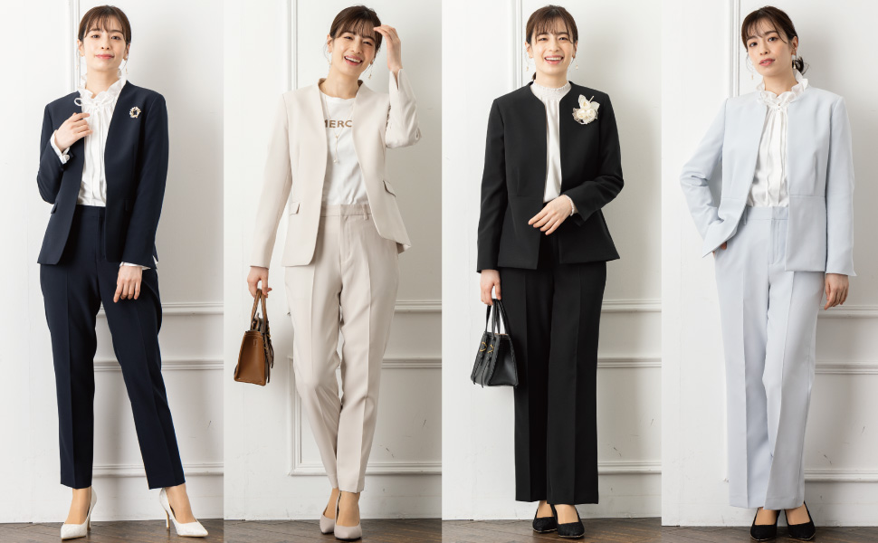 美品☆moca プラステ アーチーブス ノーカラー パンツスーツ セレモニー Amazon.co.jp: [ローブデコラ] スーツパンツセット ノーカラー