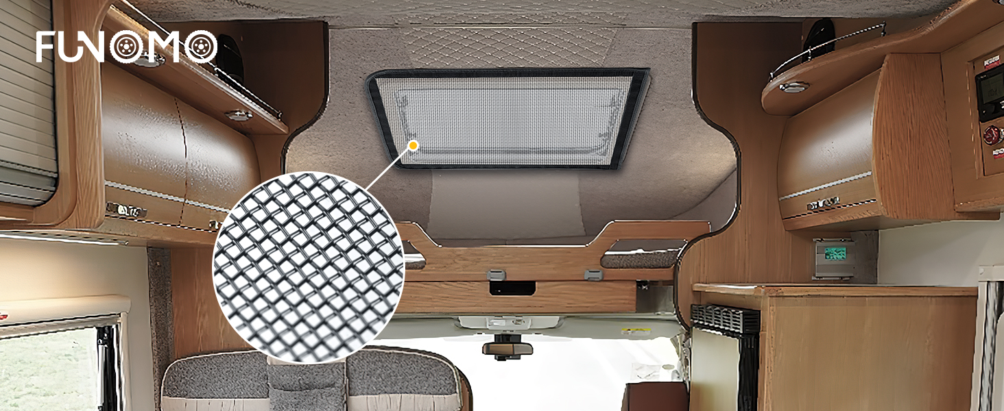 funomo RV Vent Bug Screens, 23 ¼" (L) x 15 ¼" (W) RV Mesh
