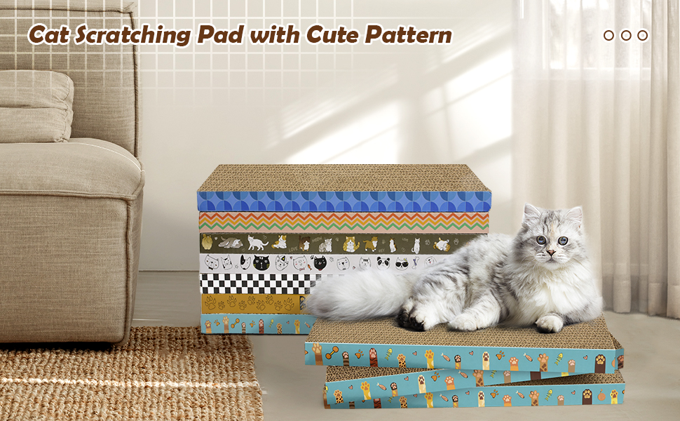 Cardboard Cat Scratcher 3 Pack Refill Reversible Cat