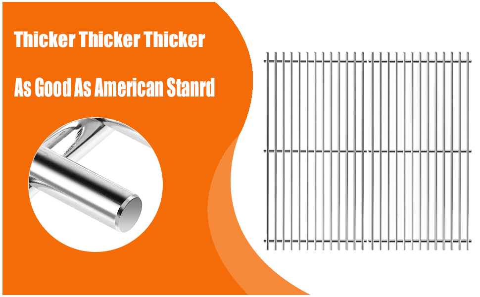 Grill Grate for er Gas Grill, 7mm 304 Stainless Steel Grill Grates Replacement