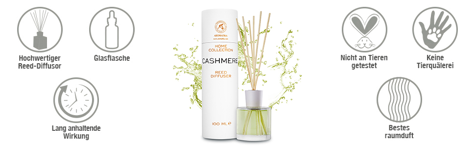 Raumduft Diffuser Kaschmir 100ml - Duftdiffusor mit Stäbchen ...