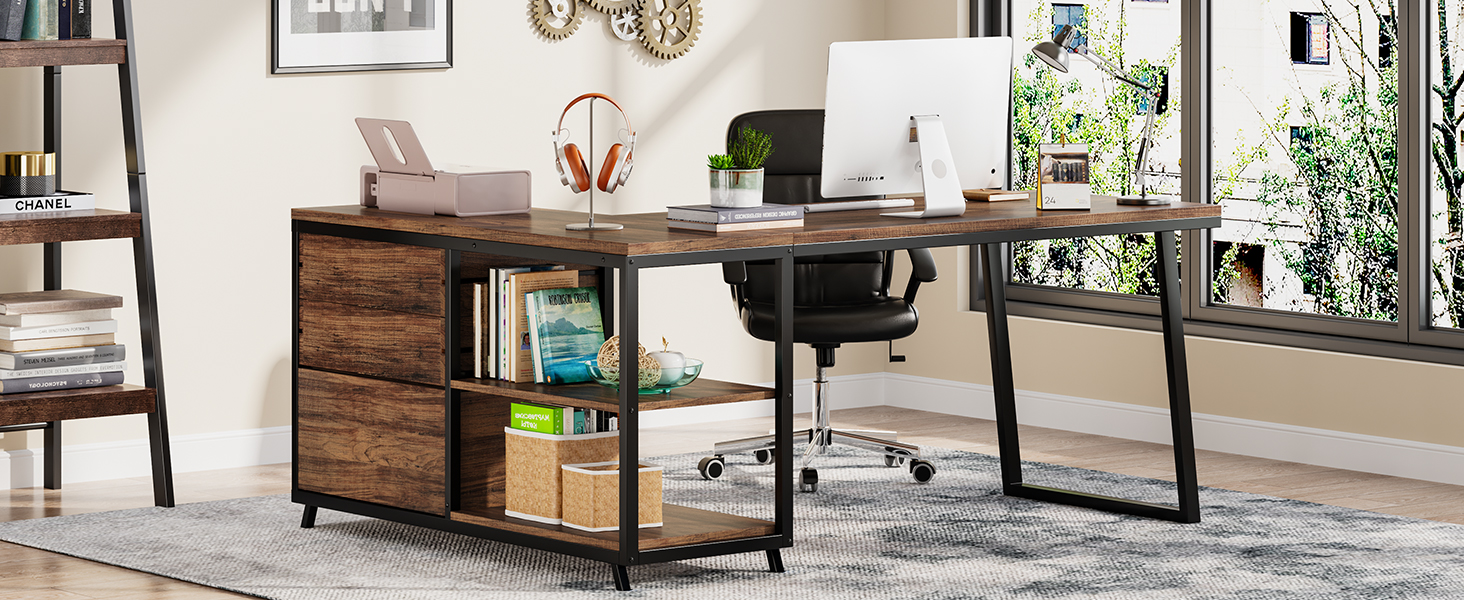 Tribesigns L-Shaped Computer Desk