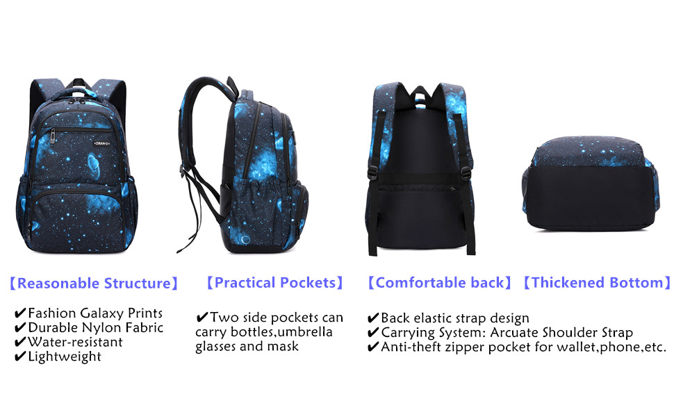 Kids Backpack for Boys Girls Nylon Elementary School Bags Durable
