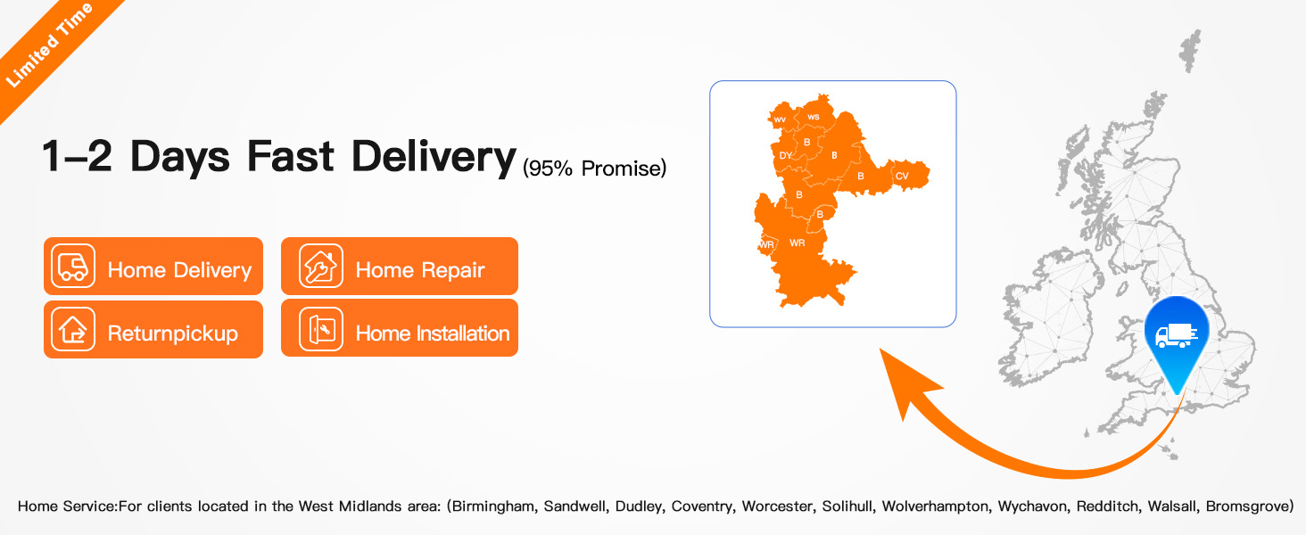 a map of the delivery service