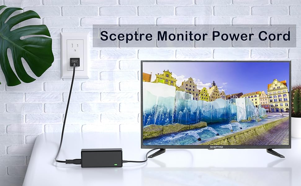 for Sceptre Monitor Power Cord 12V AC Adapter for Sceptre