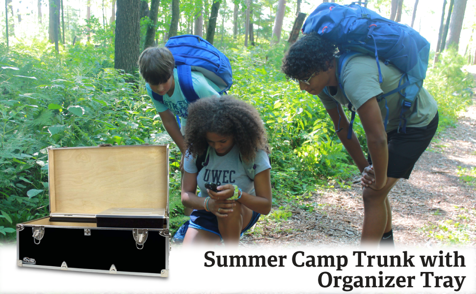 C&N Footlockers FullSize Happy Camper Trunk w/Tray 1