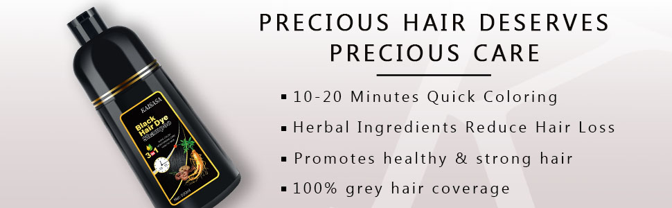black hair dye shampoo 3 in 1