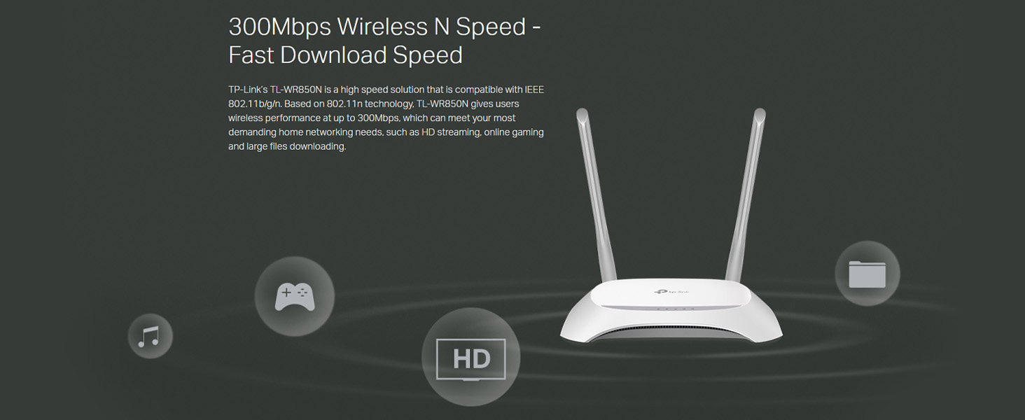 TL-WR850N 300Mbps Wireless N Speed