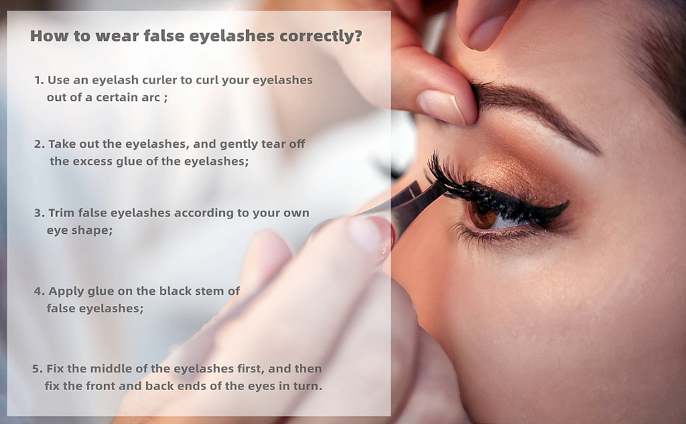 Arkim 10Pairs Eyelashes 3D Russian Strip Lashes D Curl Eye