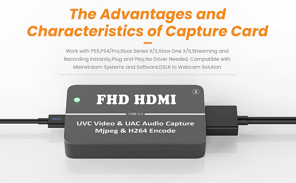 LCC260 HDMI to USB 1080P60 Encoder Capture Card HDMI to UVC