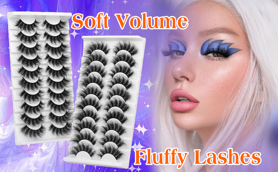lashes natural look natural lashes false lashes eye lashes sets pack wispy lashes eyelashes mink