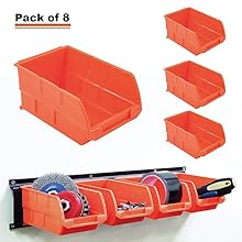 Amazon.com: Wallmaster 8-Bin Storage Bins Garage Rack System 2