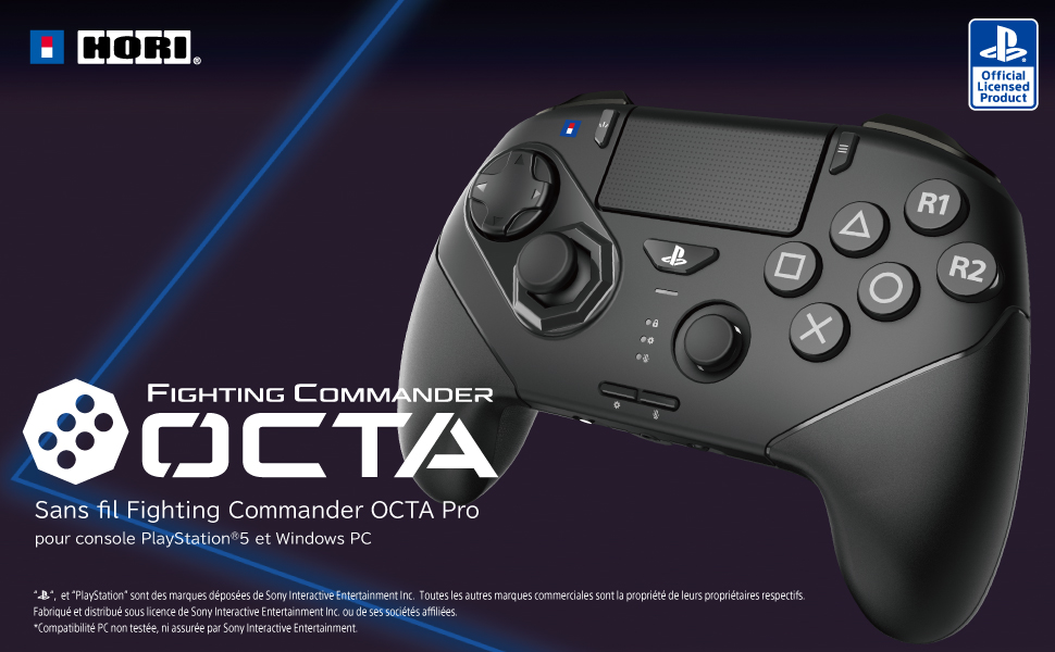HORI Fighting Commander OCTA Pro sans fil pour PS5, PS4 et PC 1 SPF-040E - 1