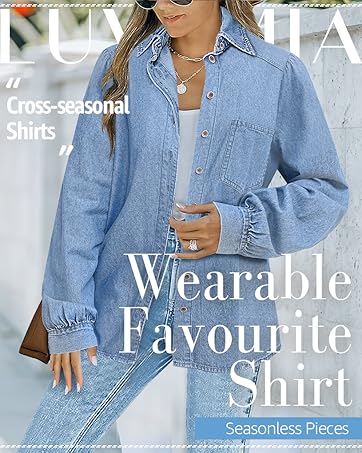 denim shirt for women casual