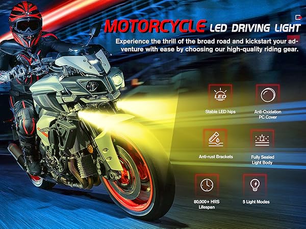 Wire Harness For 1inch Tube COLIGHT Motorcycle Driving Fog Lights