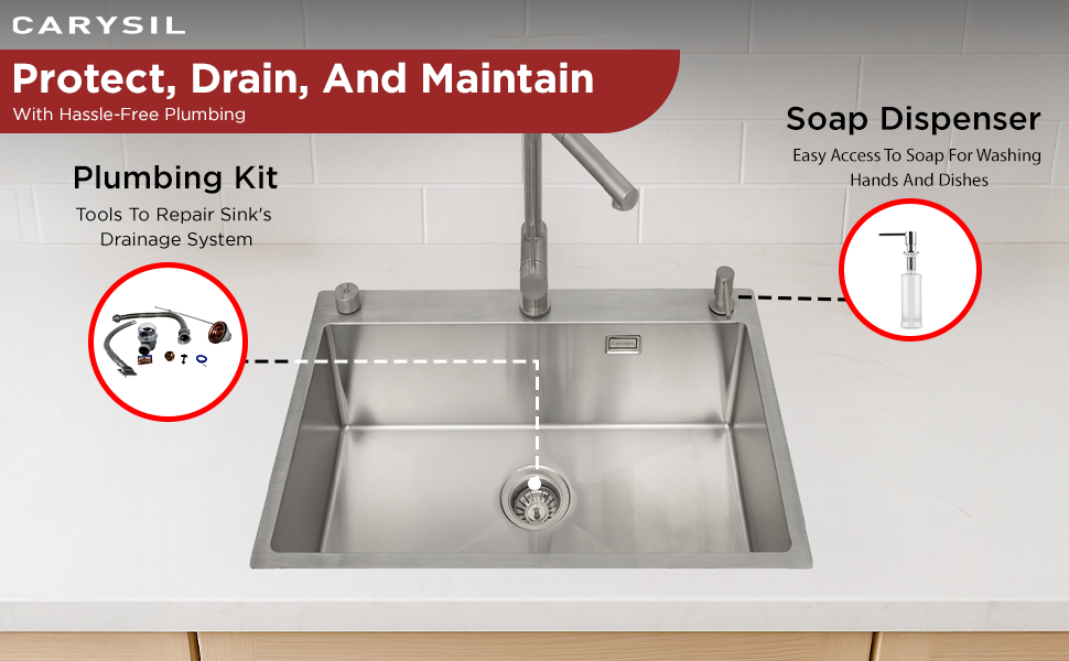 Stainless Steel Kitchen Sink; Durable Stainless Steel Sink; Single Bowl Stainless Steel Sink