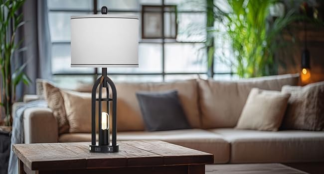 27" Tall Vintage Table Lamp with USB C+A... 13 table lamps for living room