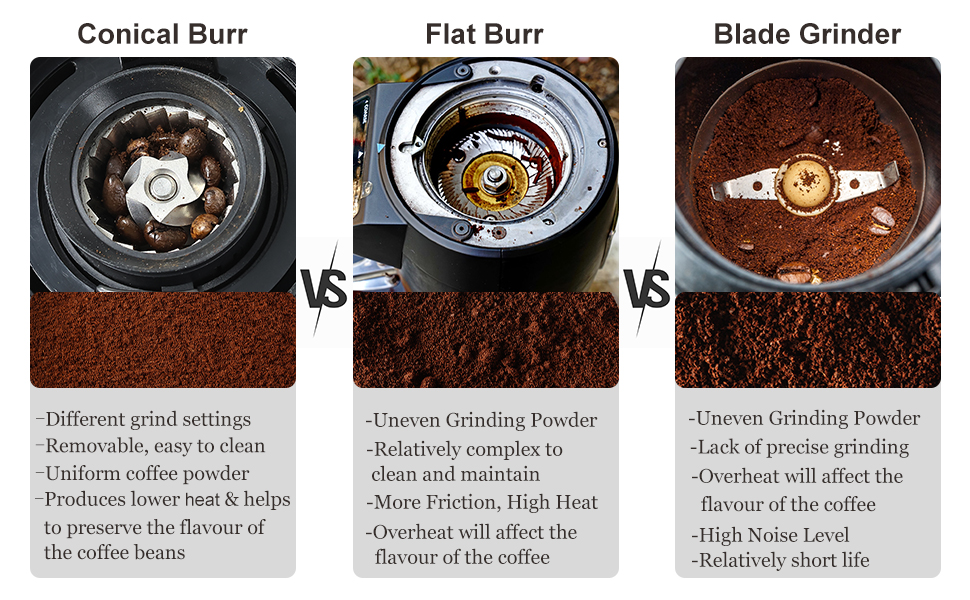 Homtone 12 Cup Electric Conical Burr Coffee Grinder, Adjustable Coffee