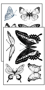 black butterfly temporary tattoos for women