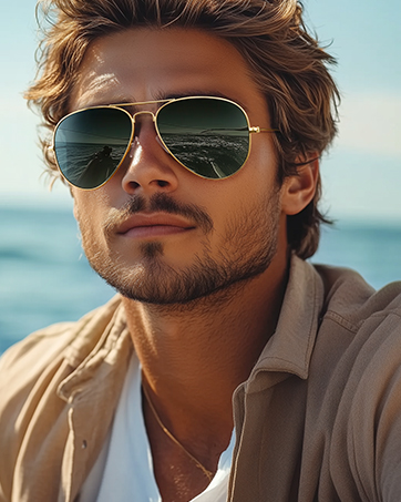 Kunchu Classic Aviator Sunglasses for Men