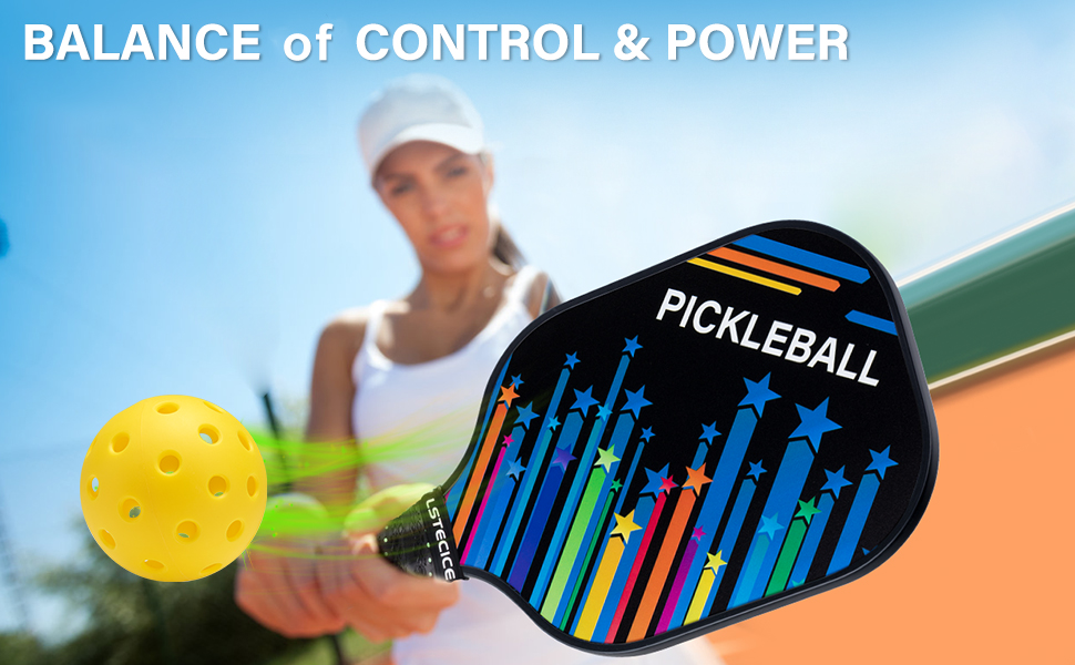 Pickleball Paddles Set of 4 Pickleball Rackets Lightweight Pickleball Sets, Pickleball Equipment