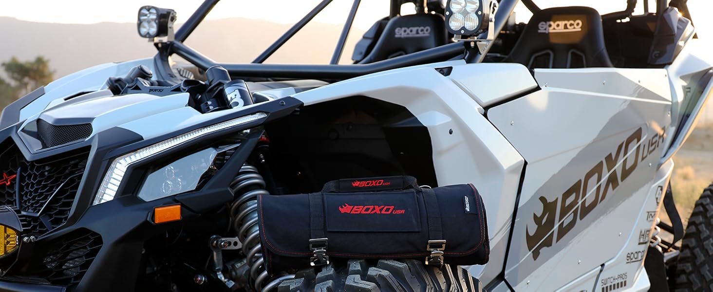 Boxo tool roll bag on rzr