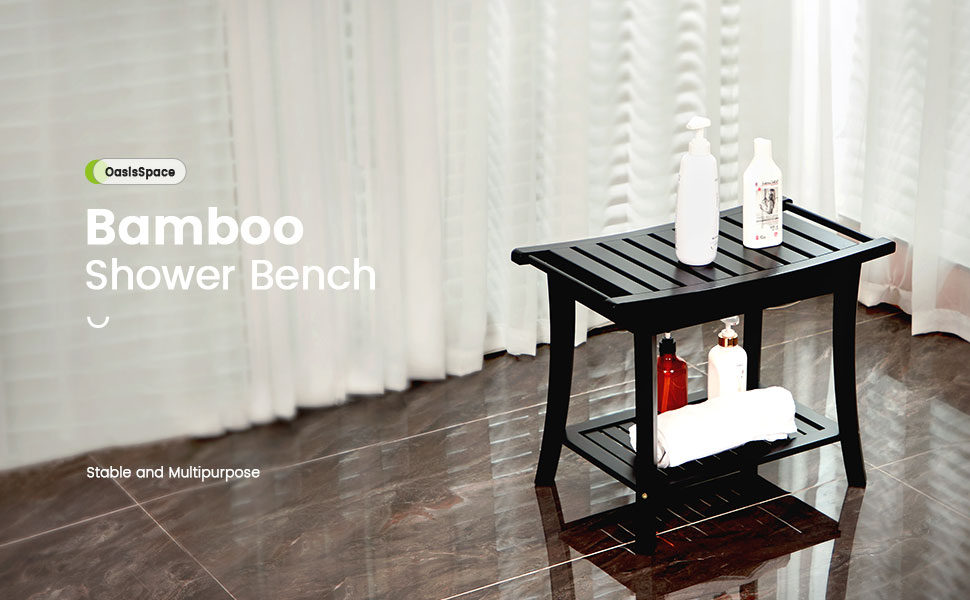 Bamboo shower bench