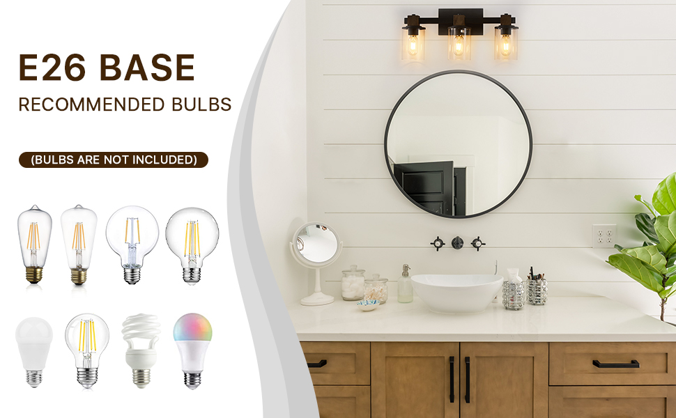 Eatich Bathroom Light Fixtures, Farmhouse Bathroom Vanity Light with