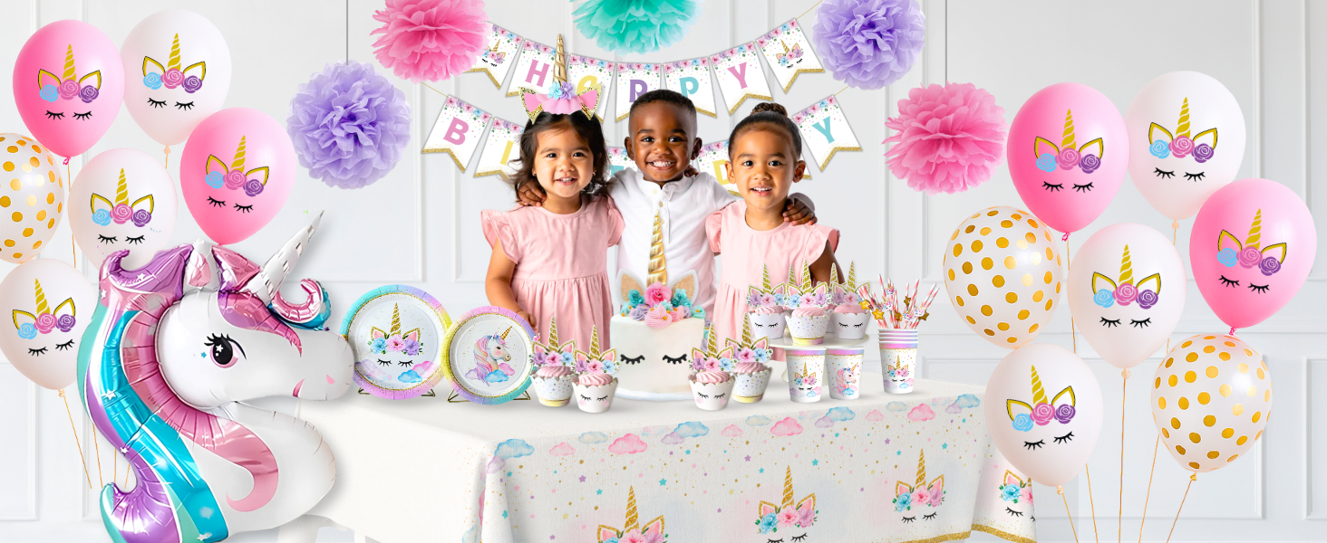 Unicorn Birthday Party supplies