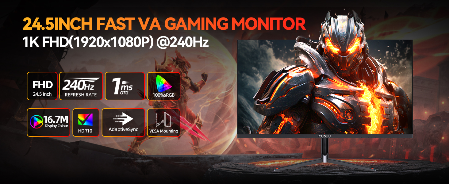24 inch VA gaming monitor