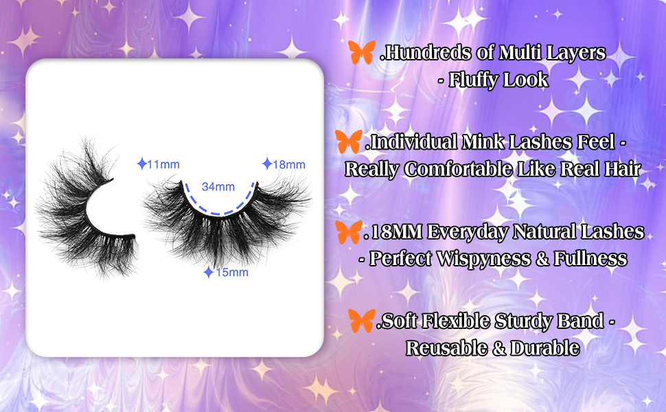 strip lashes cosplay lashes 3d mink lashes long lashes 18mm lashes half lashes eyelashes wispies