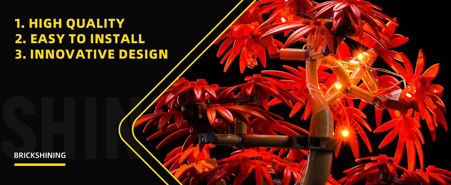 LED Lighting Compatible with Lego Japanese Red Maple Bonsai Tree 10348