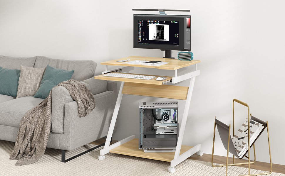 SogesHome 23.6inches Mobile Laptop Desk, Bed Table Portable