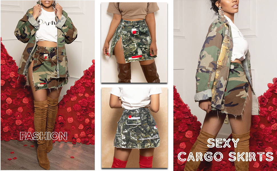 Amazon.com: Alunzoem Jean Skirt for Women with Pockets