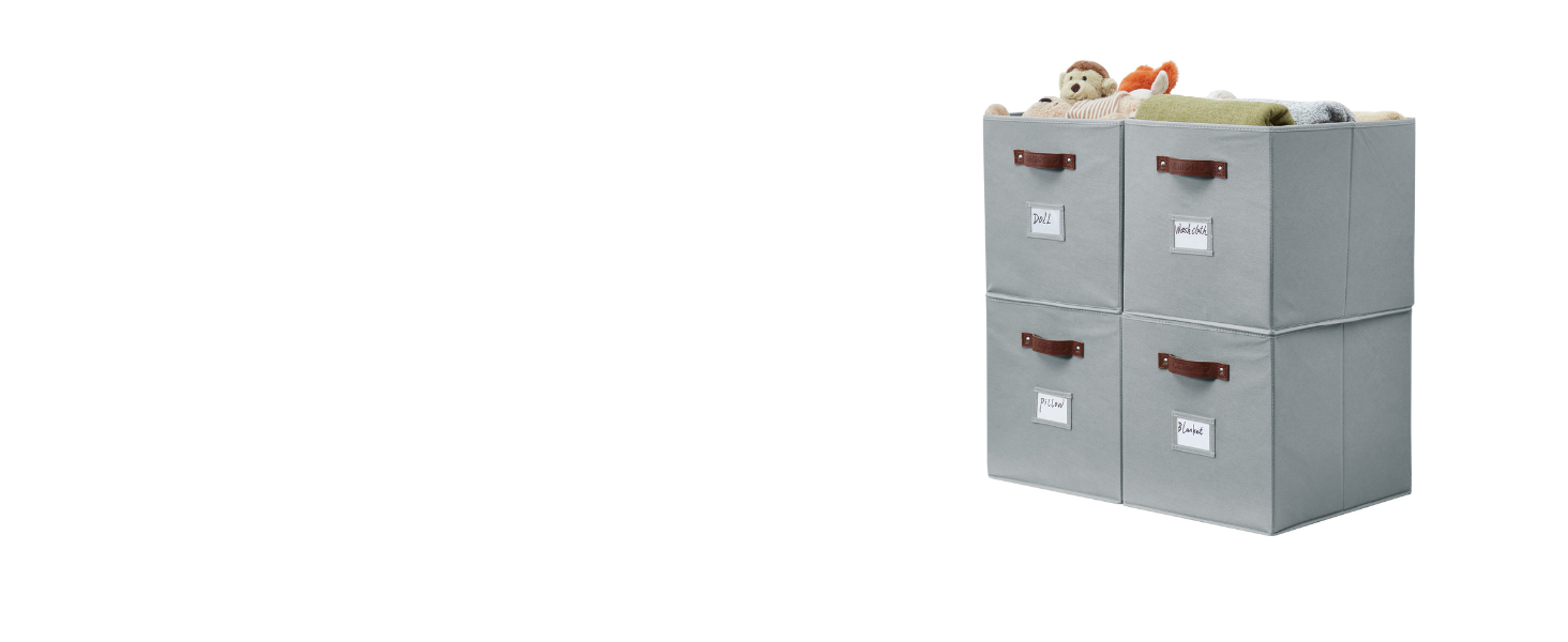 Storage Basket 13x15x13 Cube Storage Bin, Linen Closet