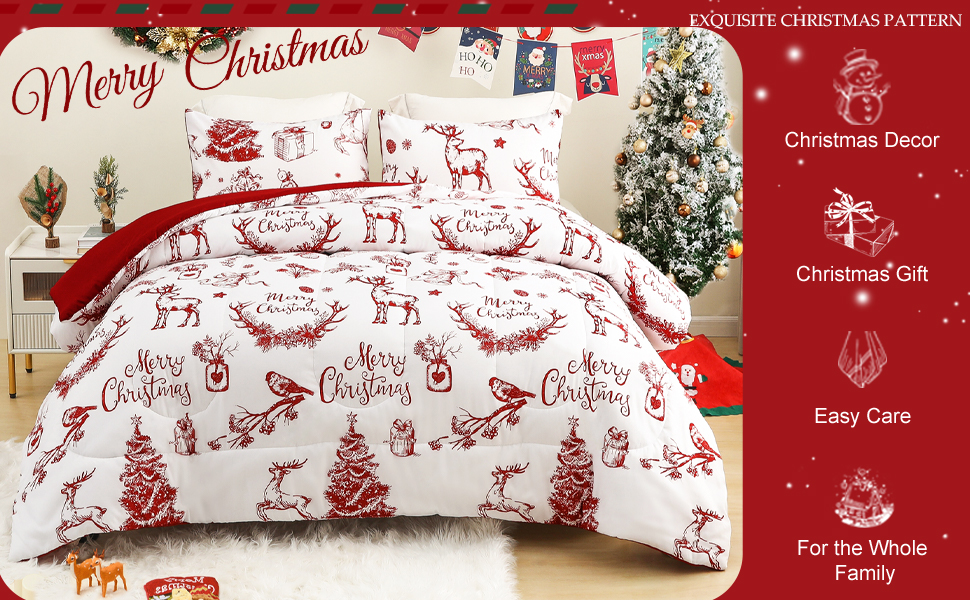 Exclusivo Mezcla Christmas Comforter Set King Size
