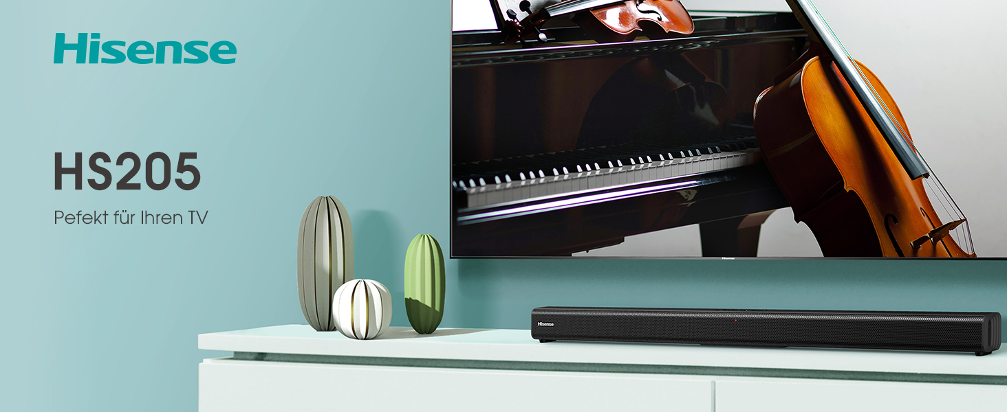 Hisense HS205G 2.0 Channel Soundbar, 120 Watt, DTS Virtual X, Bluetooth 5.0, HDMI Arc, USB