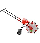LEYSRIS Manual Seeder Hand-Push Garden Seeder, 6-Beak Walk-Behind Row Crop Planter Roller Seeding...