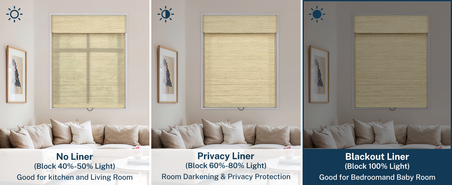 Pasoun Cordless Roman Shades Custom Natural Linen Weaving