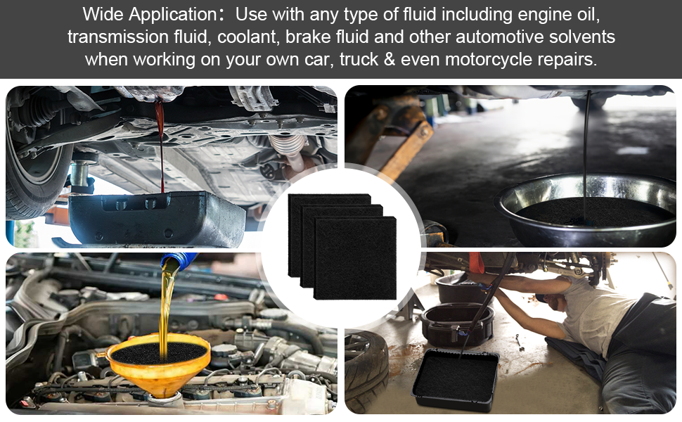 Dilsuaco 3 Pcs 22'' Oil Drain Splash Pad, HeatResistant