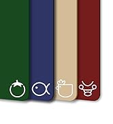Plastic Flexible Cutting Boards for Kitchen Set of 4, WK Colored Cutting Board Mats with Food Ico...