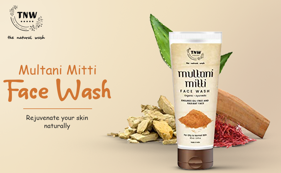 TNWTHE NATURAL WASH Multani Mitti with Ayurvedic Wisdom of Sandal Wood