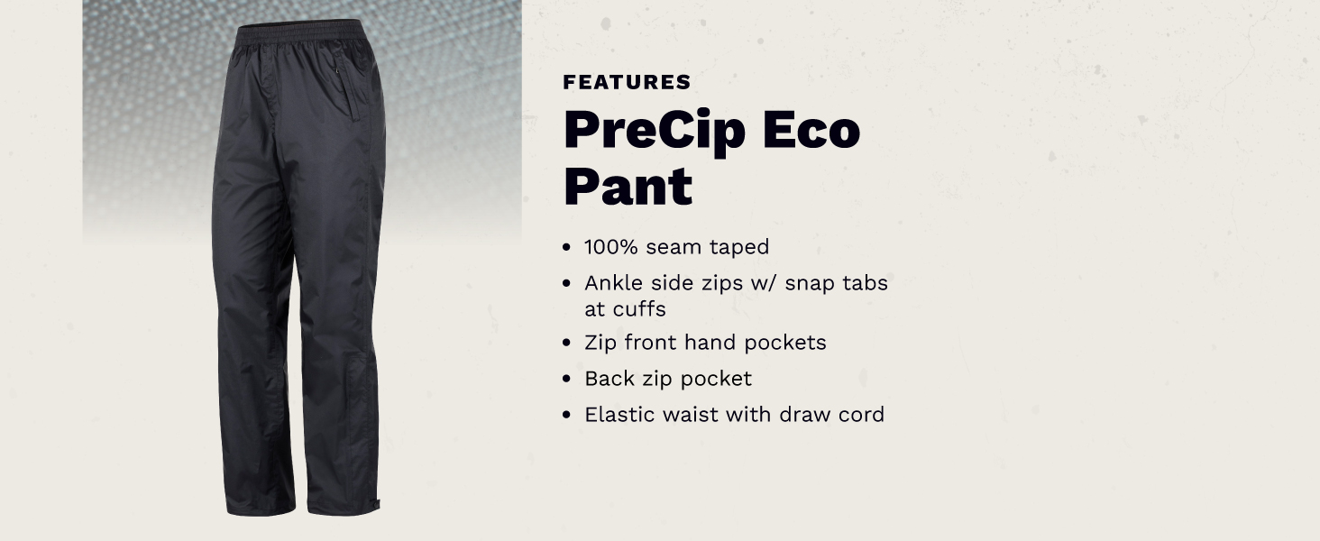 Marmot Men's and Women's PreCip Eco Jacket and Pants are Lightweight, Breathable and Waterproof