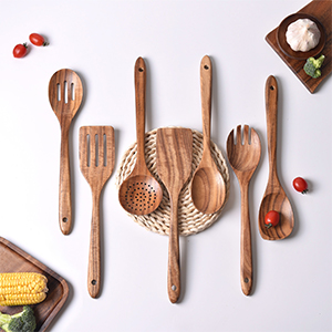 long wooden spoons set