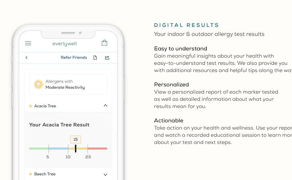 Everlywell Indoor & Outdoor Allergy Test at Home CLIACertified Adult Test